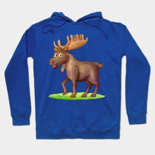 Moose Hand drawn Hoodie